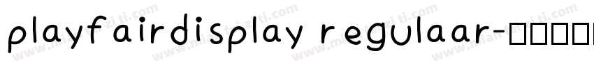 playfairdisplay regulaar字体转换